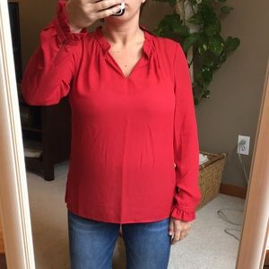 Red blouse